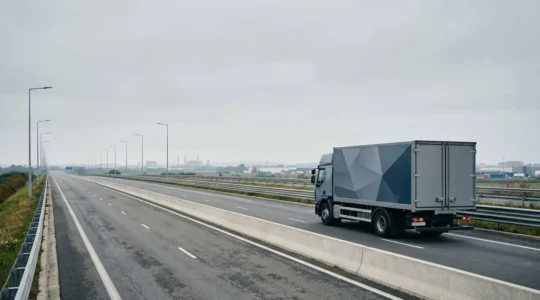 Camion de transport sécurisé pour marchandises de valeur sur route française
